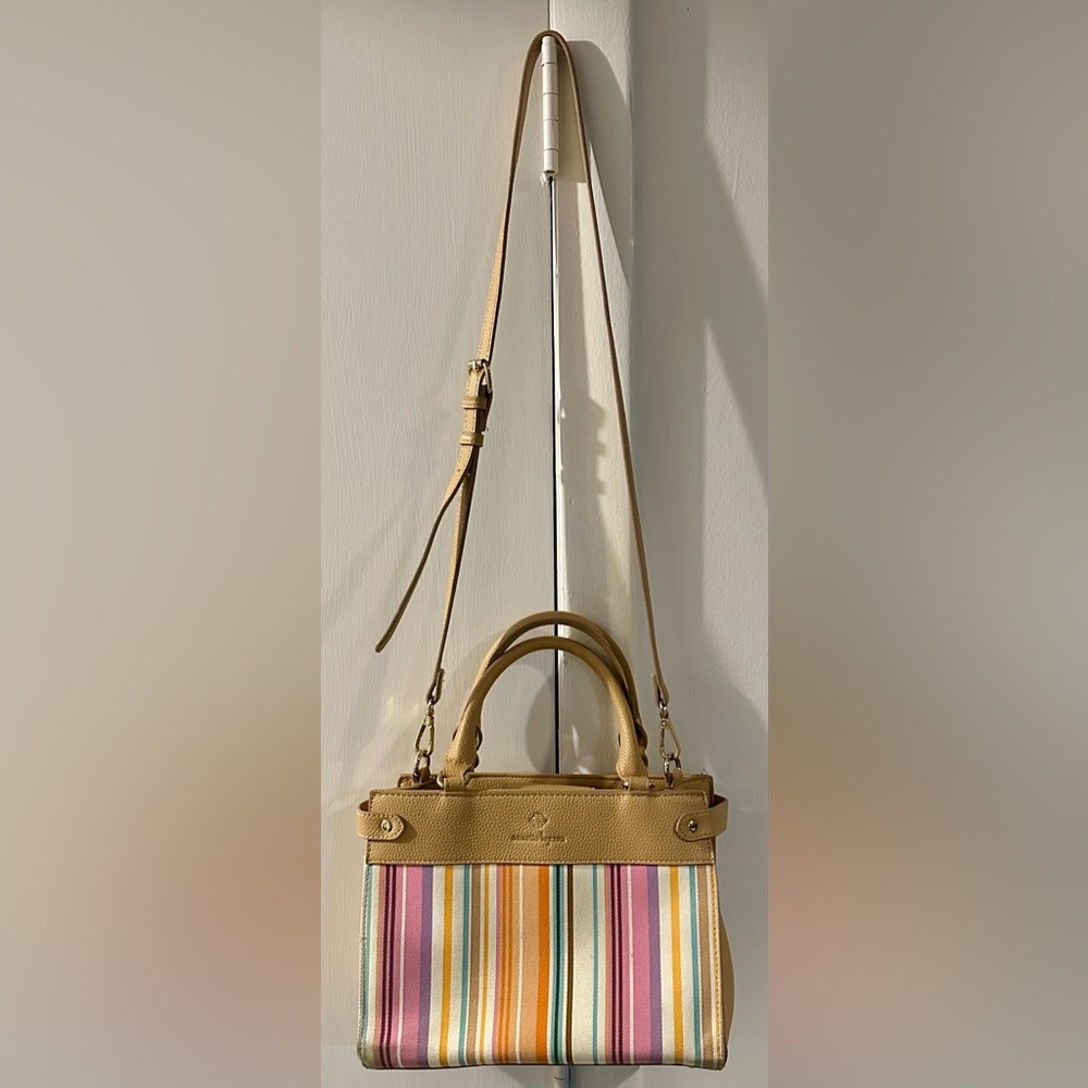 Nanette Lepore Tan and Pink Purse - Picture 3 of 6